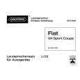 GRUNDIG FIAT 124 SPORT COUPE Owners Manual