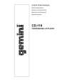 GEMINI CD-110 Owners Manual