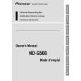 PIONEER ND-G500/XS/E5 Owners Manual