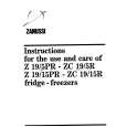ZANUSSI Z19/5PR Owners Manual