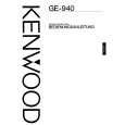 KENWOOD GE-940 Owners Manual