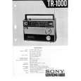 SONY TR-1000 Instrukcja Serwisowa