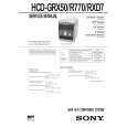 SONY HCDRXD7 Service Manual