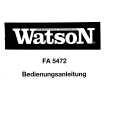 WATSON FA5472 Owners Manual