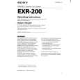SONY EXR-200 Owners Manual