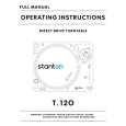 STANTON T120 Owners Manual