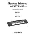 CASIO SA21 Service Manual