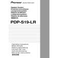 PIONEER PDP-S19-LR Owners Manual