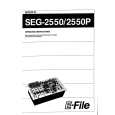 SONY SEG2550P Owners Manual