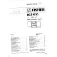 FISHER DCSG30 Service Manual
