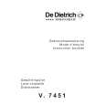 DE DIETRICH VN7451E1 Owners Manual