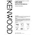 KENWOOD UD203 Owners Manual