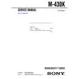 SONY M430K Service Manual