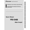 PIONEER PRS-D400/XU/EW Owners Manual