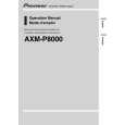 PIONEER AXM-P8000 Owners Manual
