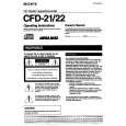 SONY CFD-21 Instrukcja Obsługi