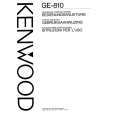 KENWOOD GE-810 Owners Manual