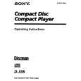 SONY D-335 Owners Manual