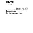 ONYX 813 Owners Manual