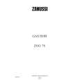 ZANUSSI ZGG78N Owners Manual