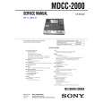 SONY MDCC2000 Instrukcja Serwisowa