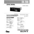 SONY XR200 Manual de Servicio