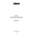 ZANUSSI ZCM75DCN Owners Manual