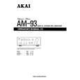 AKAI AM-93 Owners Manual