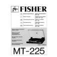 FISHER MT-225 Owners Manual