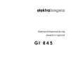 ELEKTRA BREGENZ GI845CN Owners Manual
