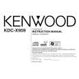 KENWOOD KDC-X959 Manual de Usuario