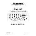 NUMARK CM-100 Owners Manual