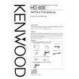 KENWOOD HD-600 Owners Manual