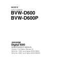 SONY BVW-D600 VOLUME 1 Instrukcja Serwisowa