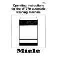 MIELE W770 Owners Manual