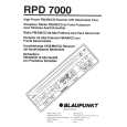 BLAUPUNKT RPD7000 Manual de Usuario