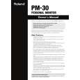ROLAND PM-30 Owners Manual