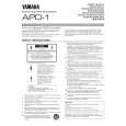 YAMAHA APD-1 Owners Manual