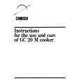 ZANUSSI GC20M Owners Manual