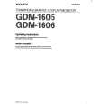 SONY GDM-1605 Owners Manual