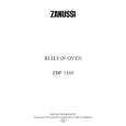 ZANUSSI ZBP1165X Owners Manual