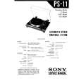 SONY PS11 Instrukcja Serwisowa