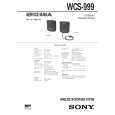 SONY WCS999 Service Manual