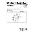 SONY WMFX227 Instrukcja Serwisowa