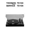THORENS TD104 Service Manual