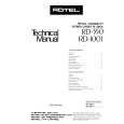 ROTEL RD1001 Service Manual