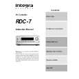 INTEGRA RDC7 Owners Manual