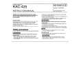 KENWOOD KAC425 Owners Manual