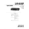 SONY UVR-60P Service Manual