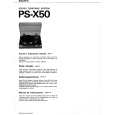 SONY PS-X50 Instrukcja Obsługi